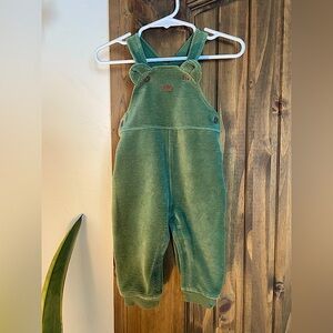 Soft corduroy bear overalls
